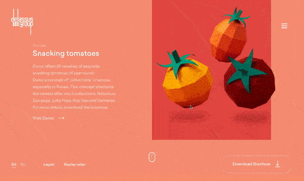 parallax scrolling example: delassus group