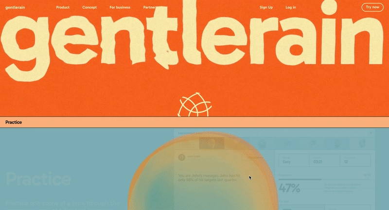 parallax scrolling example: gentlerain