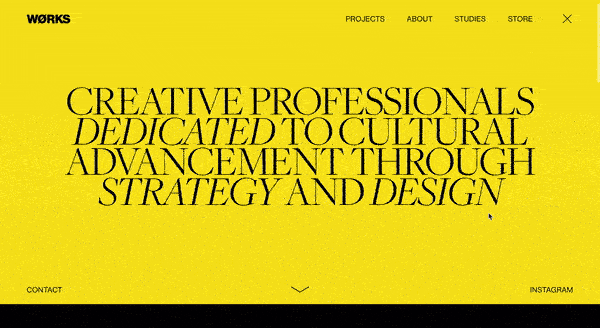 parallax scrolling example: works.studio