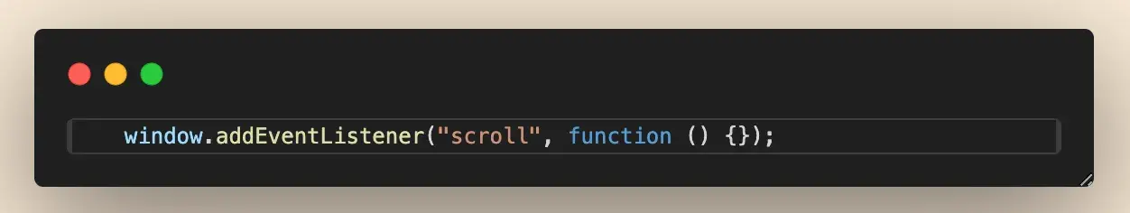 parallax scrolling : listening for scroll event