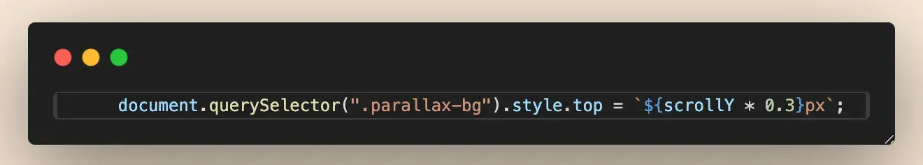 parallax scrolling : applying javascript