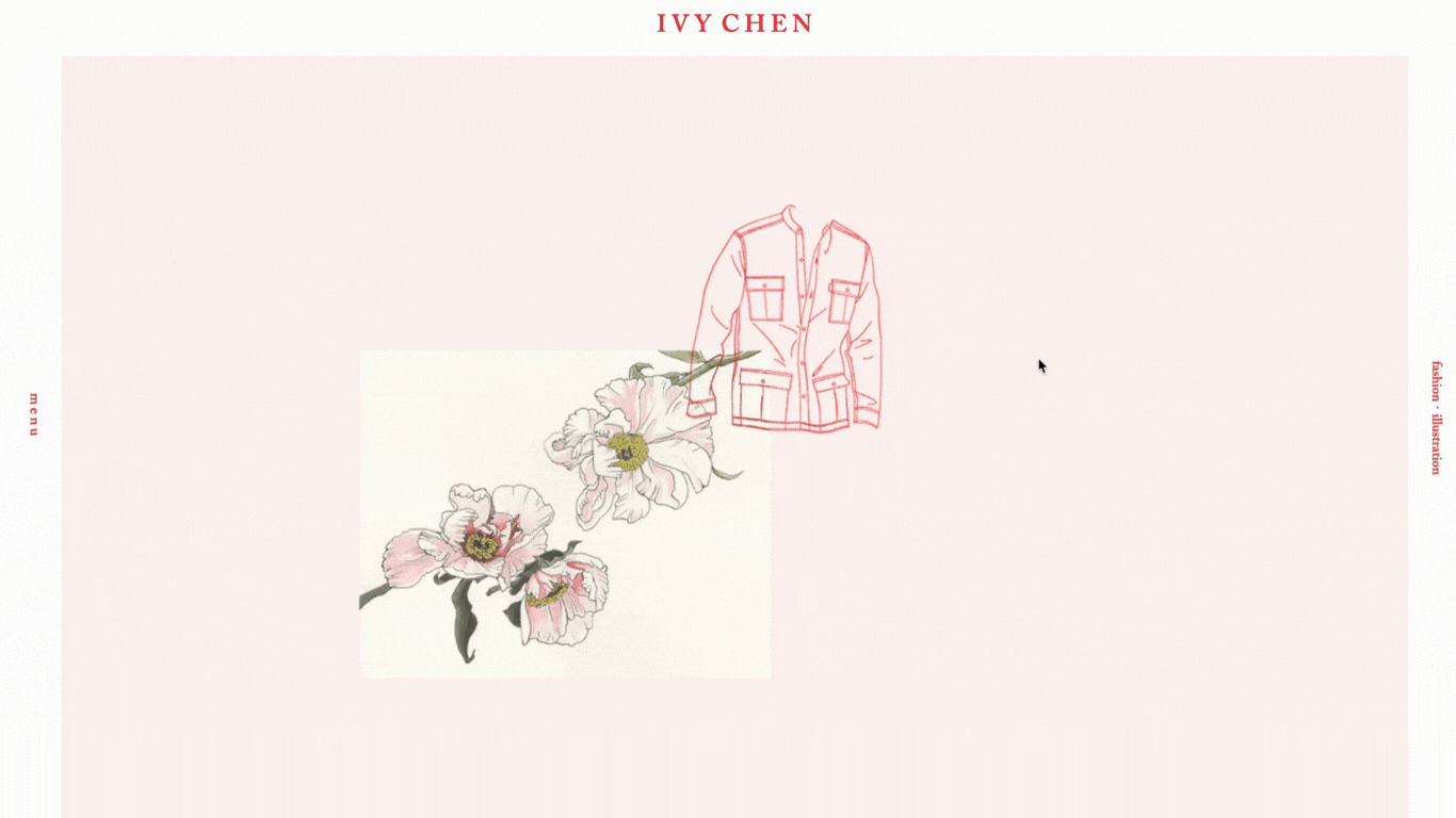 parallax website examples: ivy chen