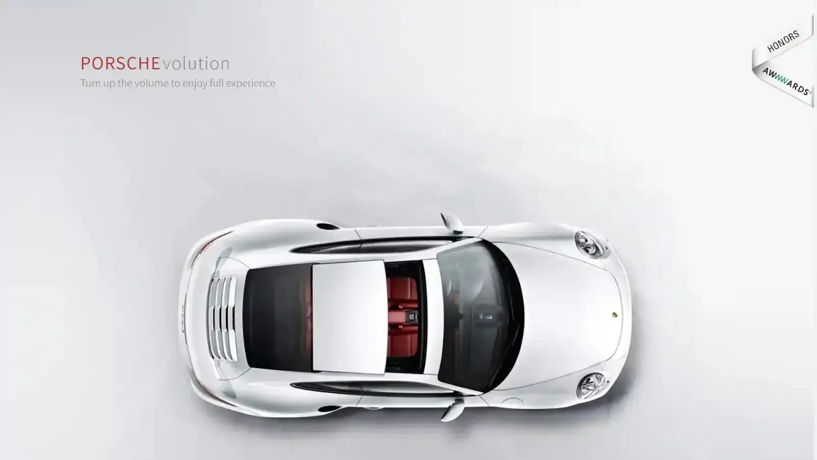 parallax website examples: porsche evolution