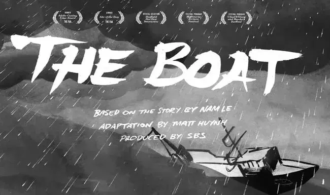 parallax website examples: the boat