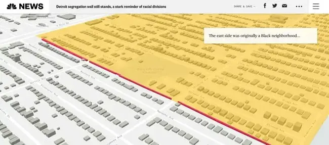 parallax website examples: nbc news