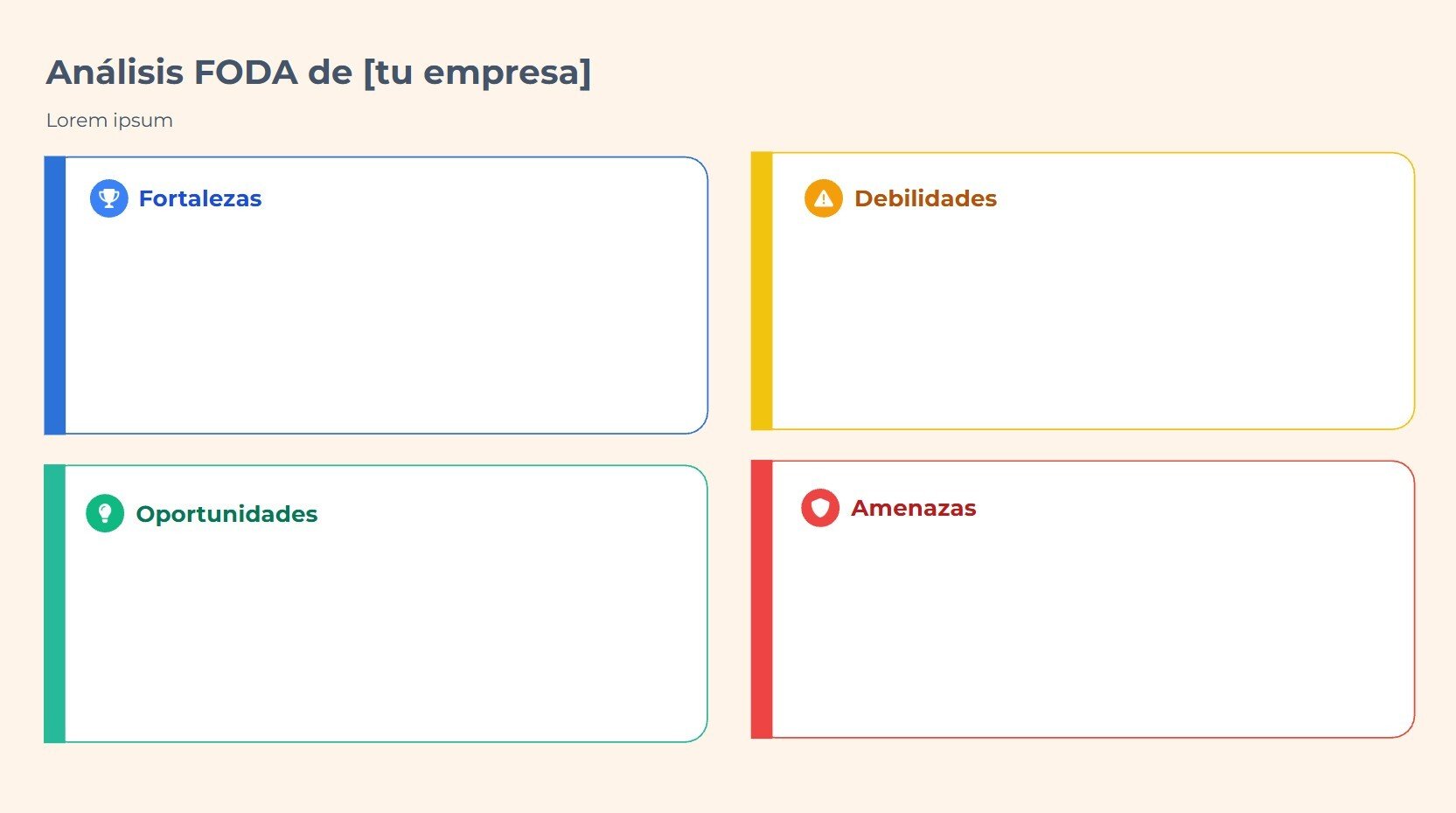 Plantilla Análisis FODA