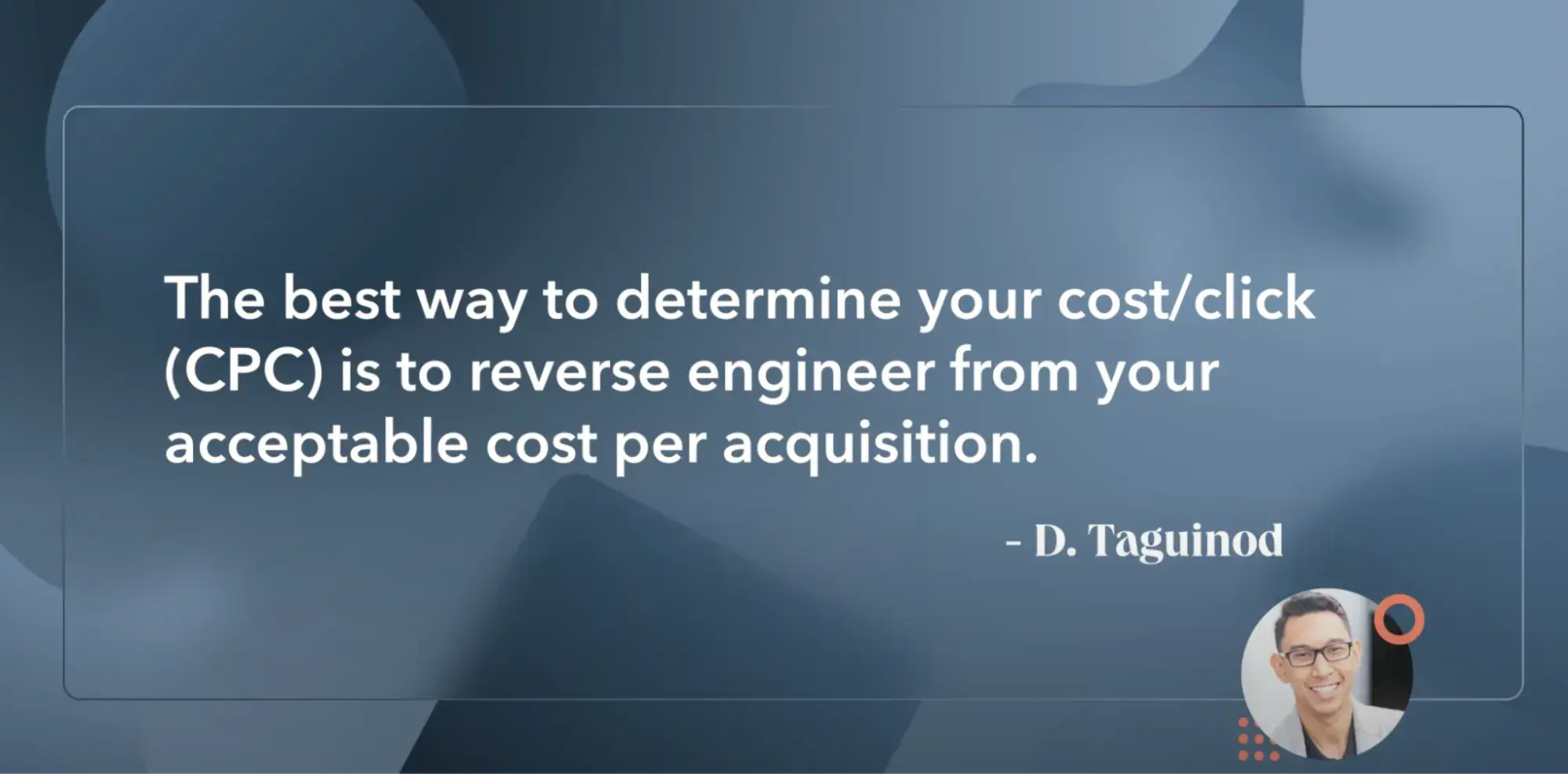 Dominic Taguinods tip