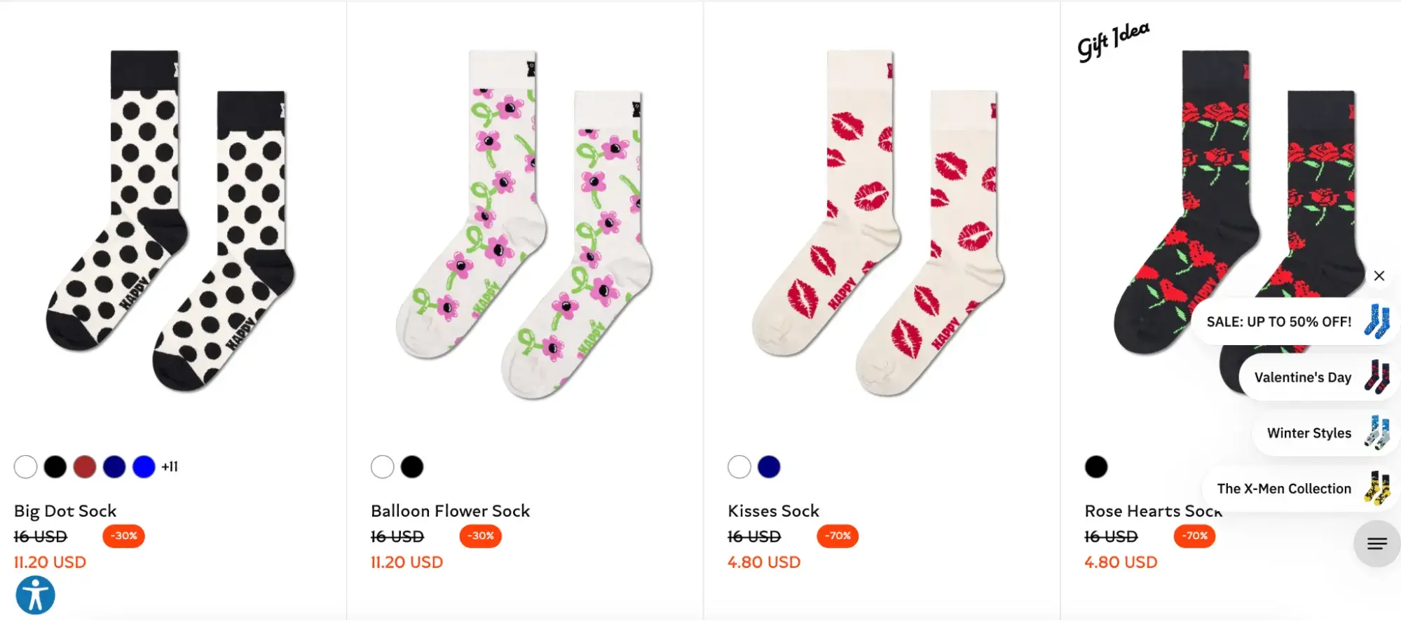 product differentiation example, happy socks