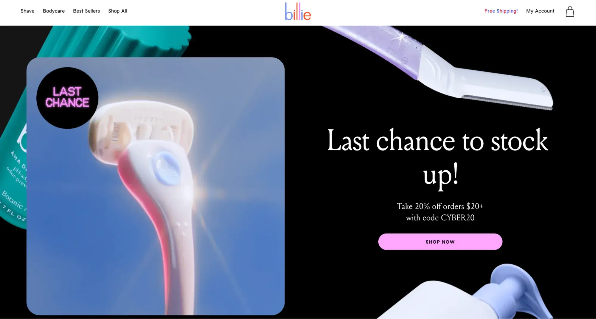 product differentiation example: billie razors