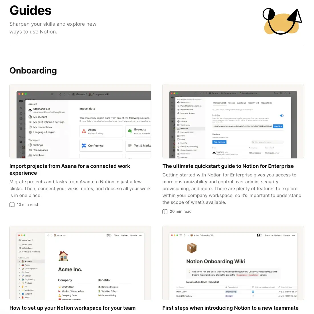 Notions onboarding approach