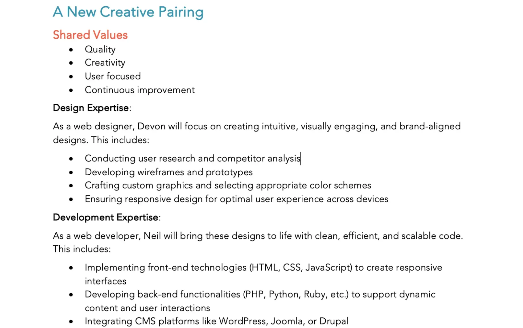 Personalize your partnership proposal