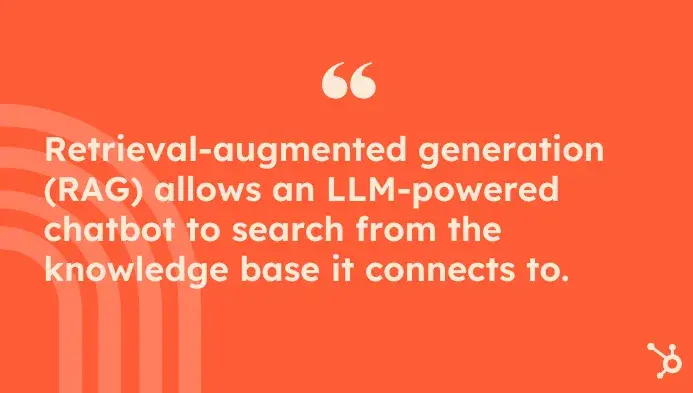pull quote from post explaining how rag works with llm chatbot