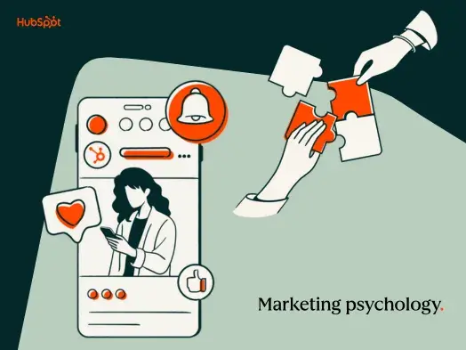 woman uses psychology marketing principles on her phone