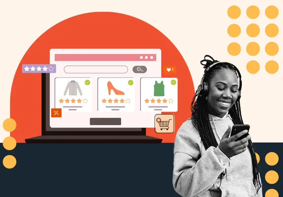 woman using retail crm for business