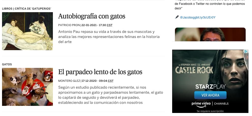 Ejemplo de retargeting de correo electrónico: Prime