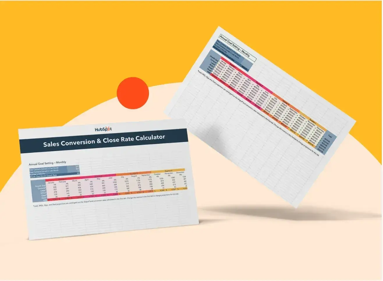 sales conversion rate dashboard from hubspot