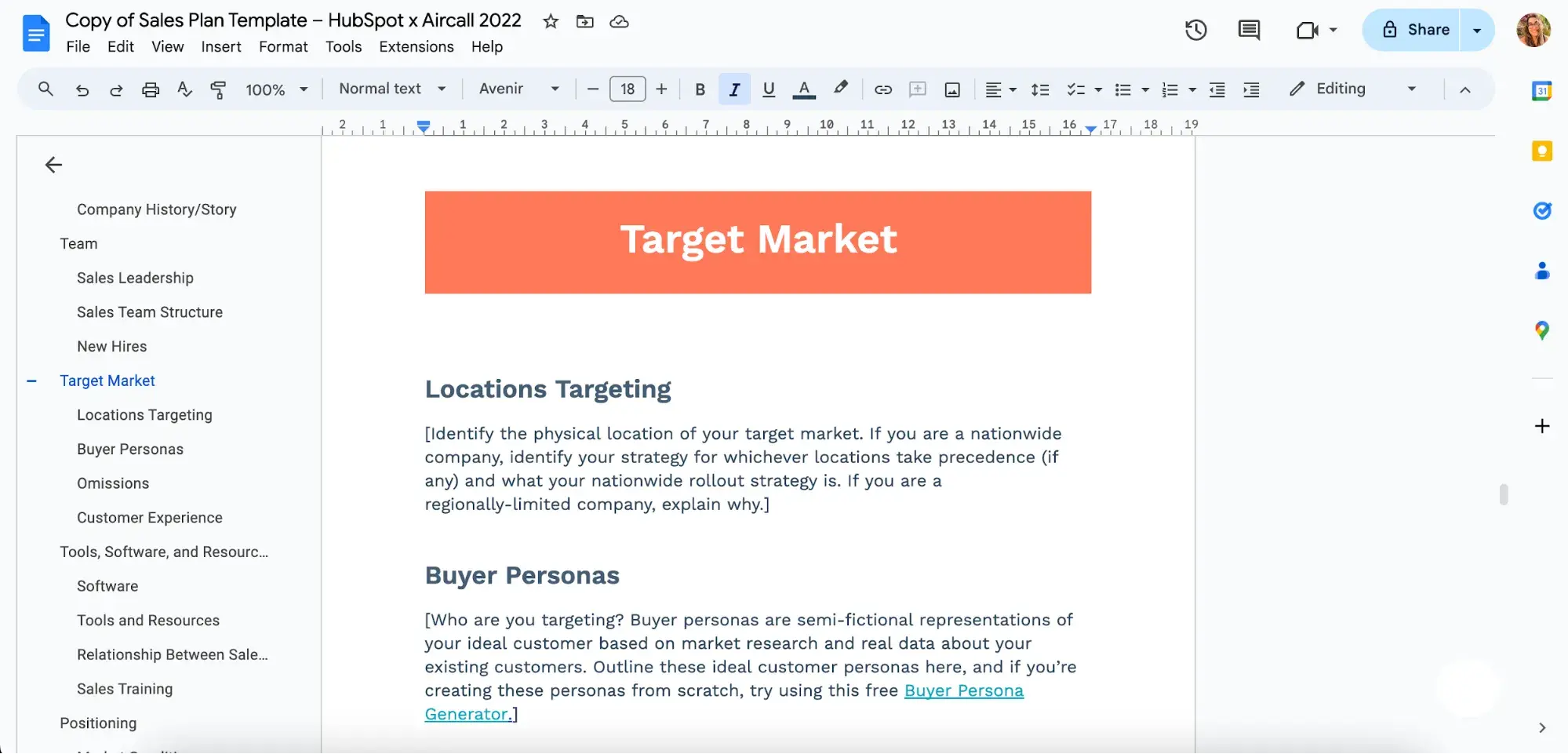 ̽ѡ's free sales plan template