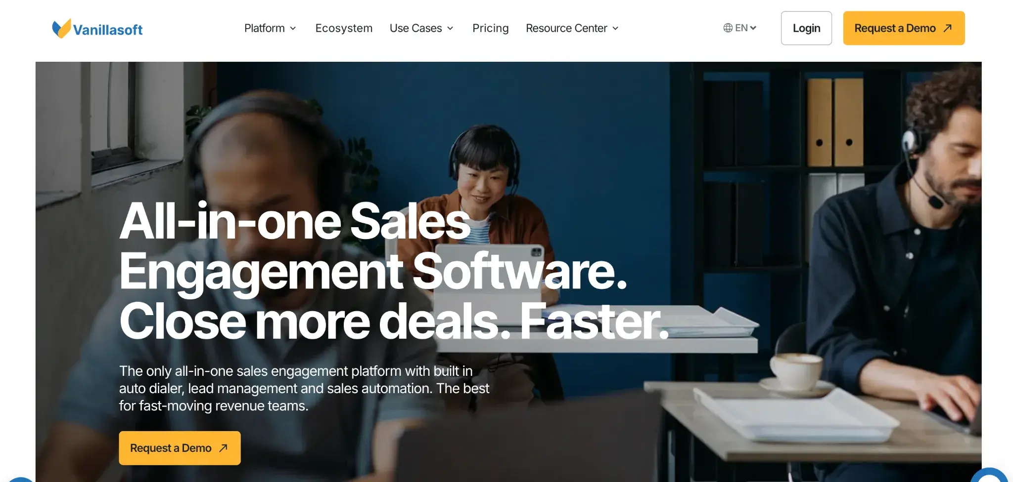 sales management software enhancement dashboard in VanillaSoft