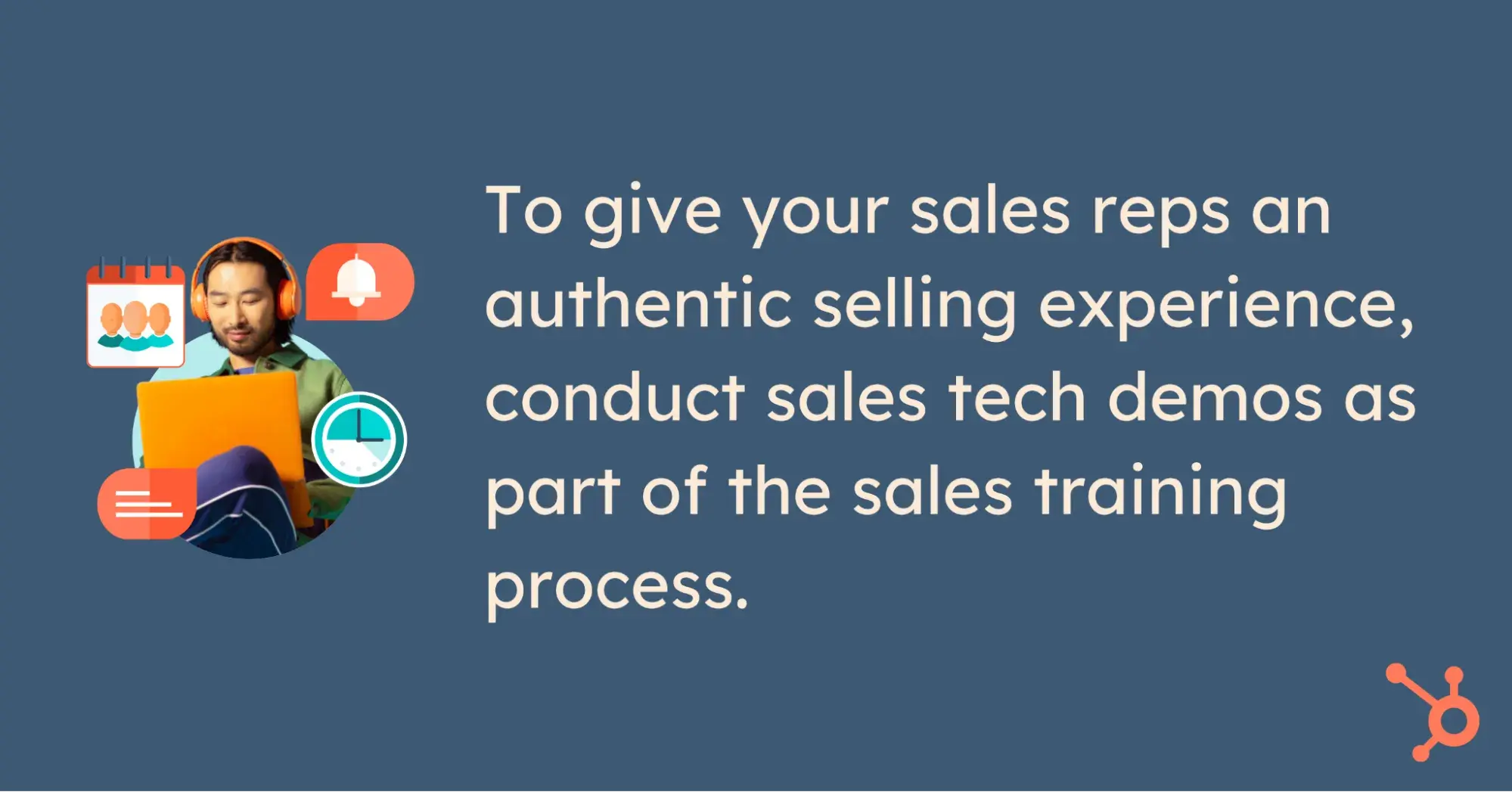 pull quote on sales team training idea via product demos