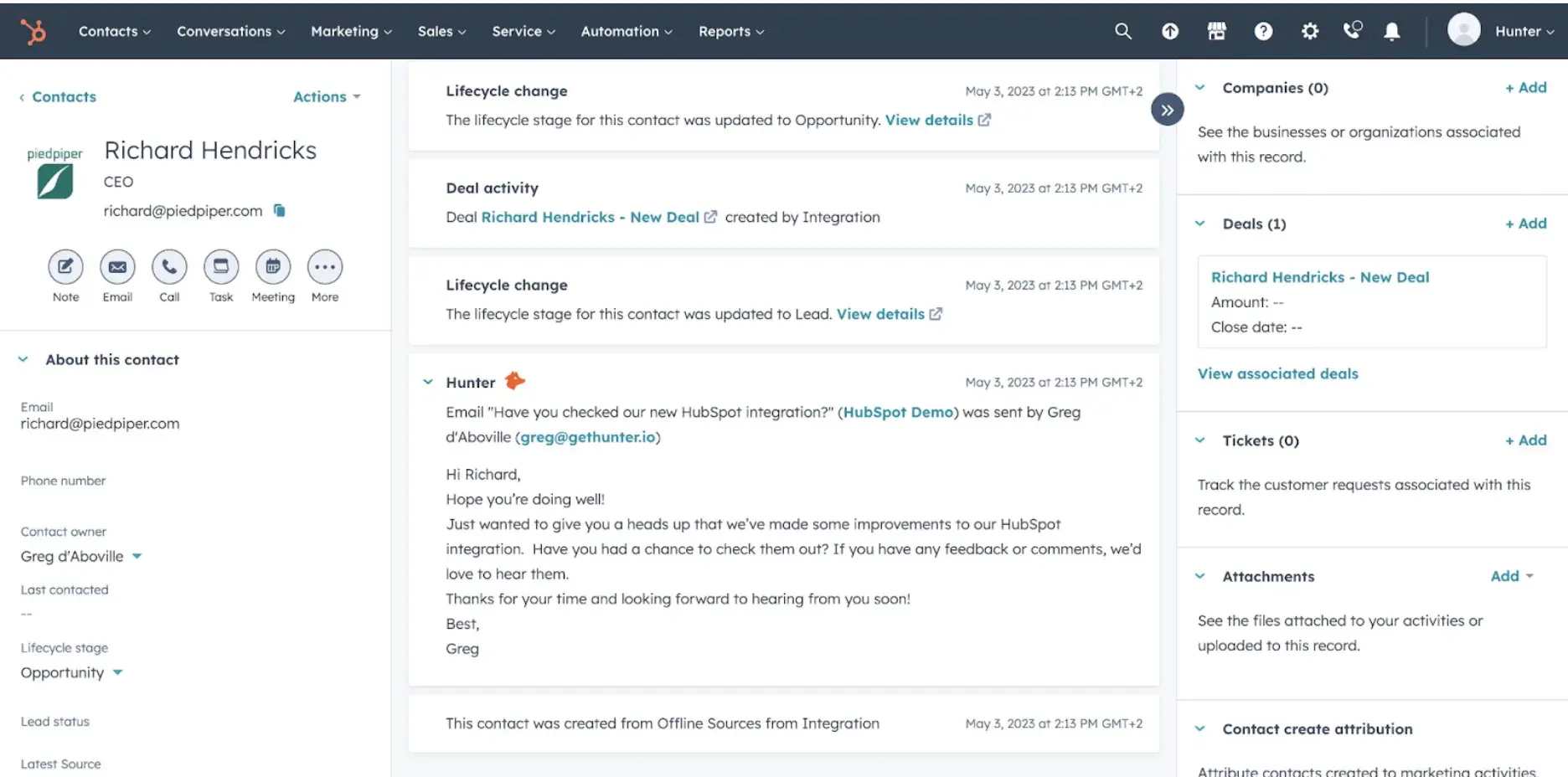 51Թϡs Hunter integration is a great way to find company email addresses.
