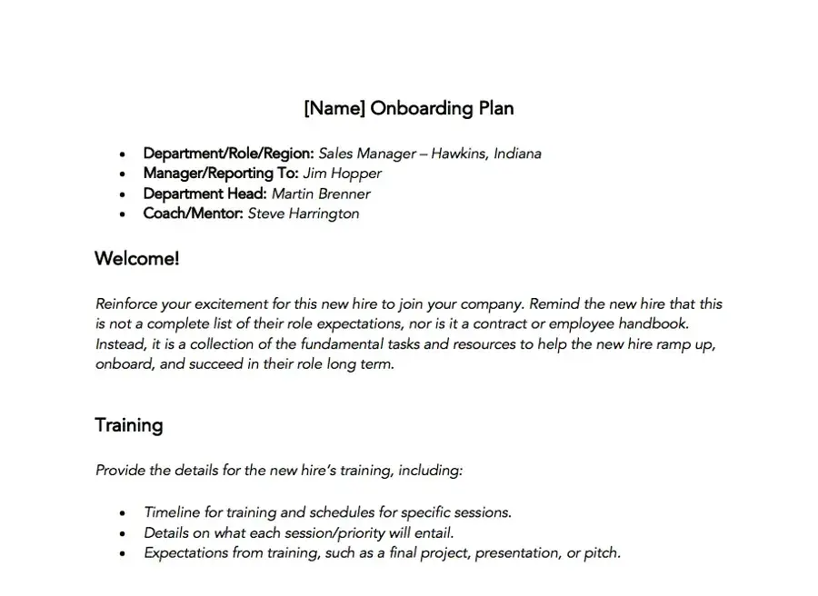 sales training plan template from hubspot 