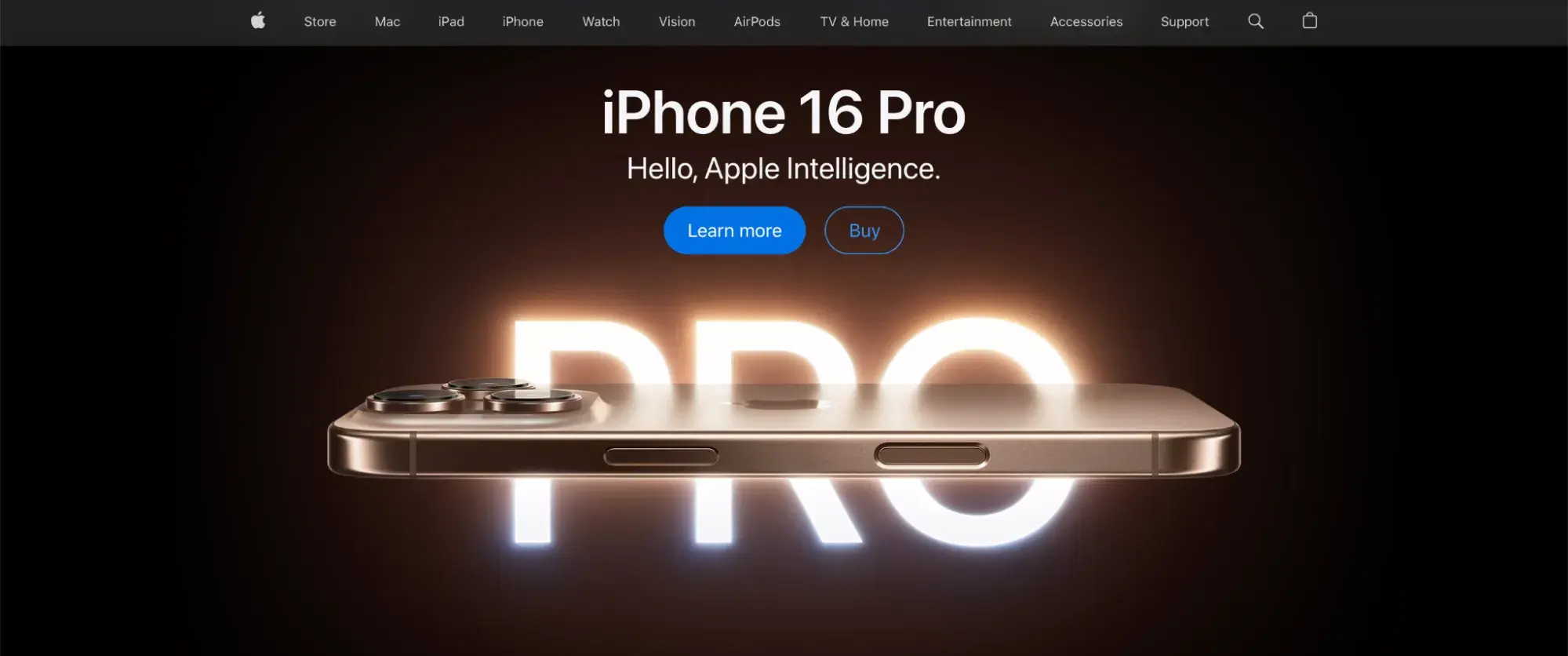 primary navigation example: apple