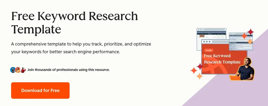 free keyword research template for identifying seed keywords