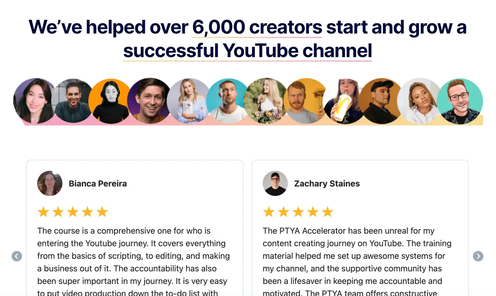 how to sell an online course; sales page example from ali abdaals part-time youtuber academy