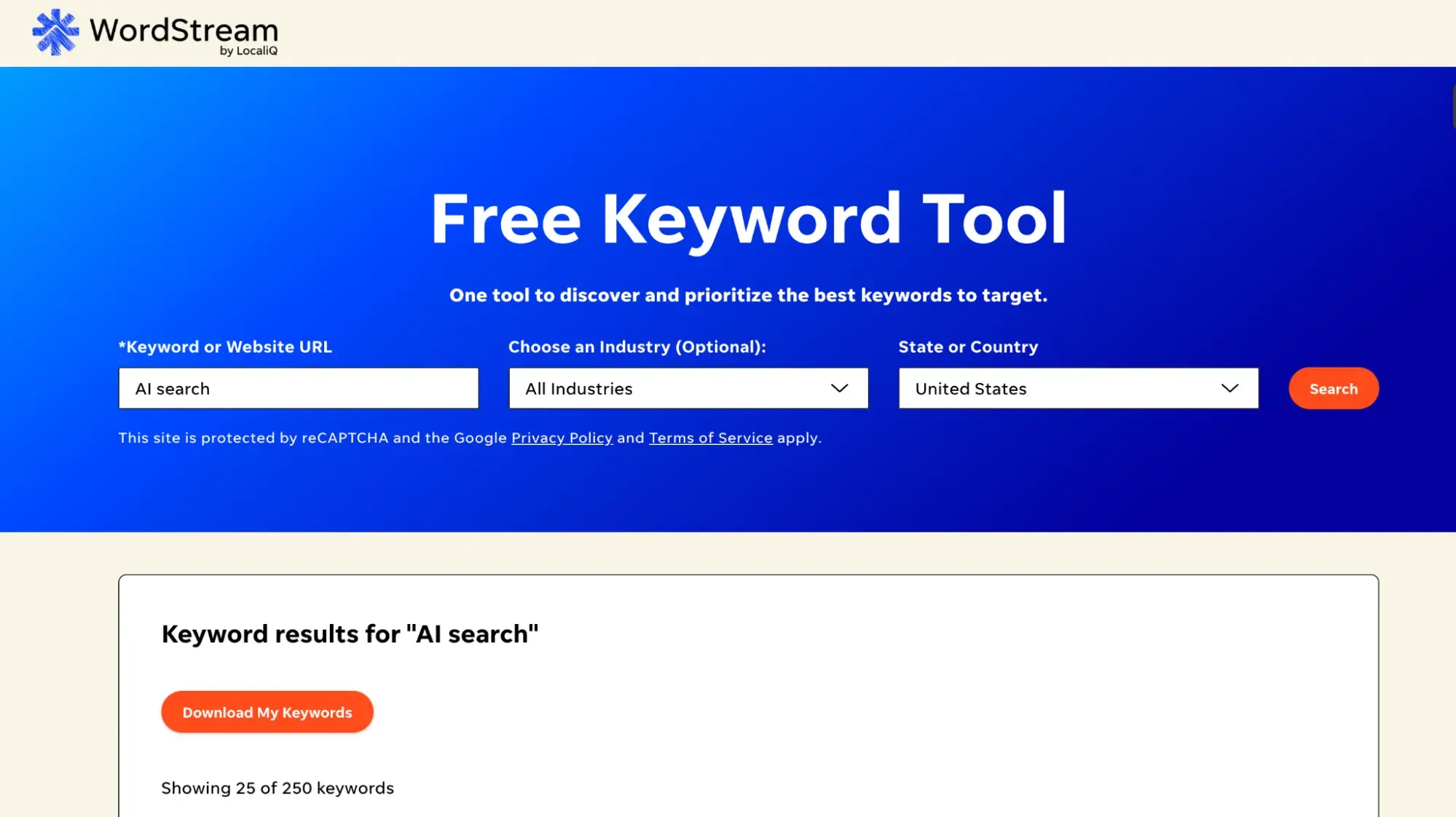 seo keyword research tools, wordstream