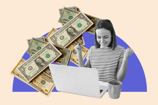 person at a computer looking at shopify website themes