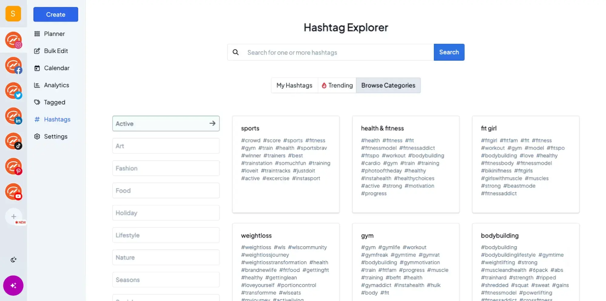 a screenshot of hopperhq��s social media management tool