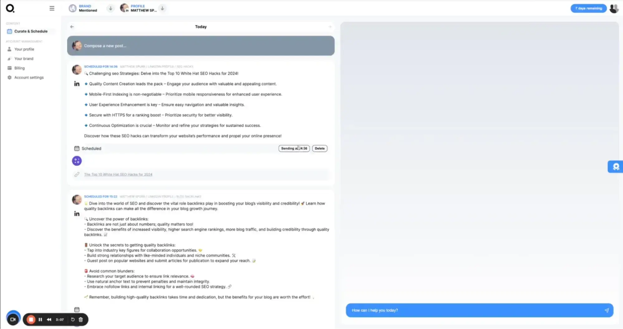 social media tools, quuu