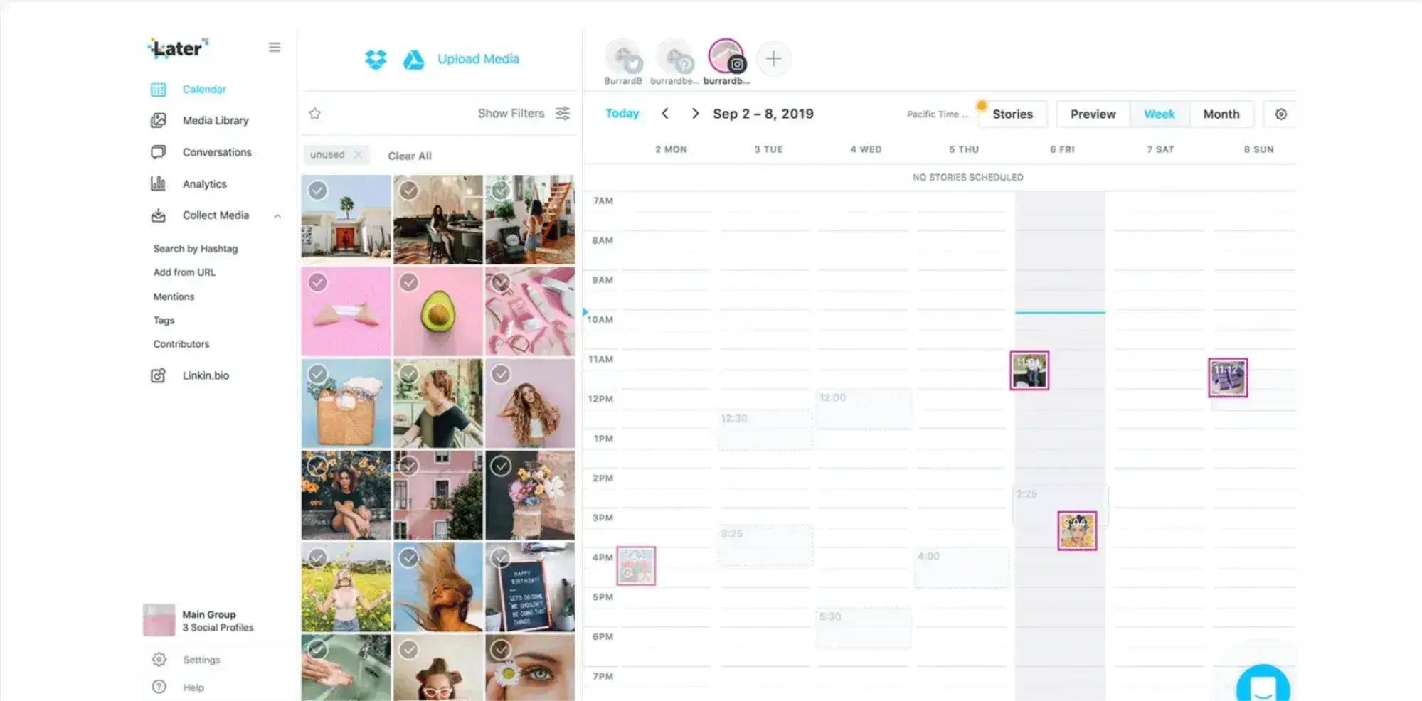 social media tools, later content calendar