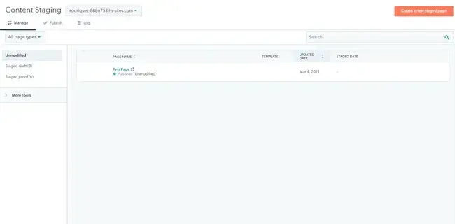 Content Staging dashboard in ̽ѡ