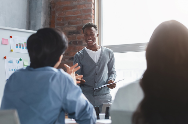 marketers working together during a strategic marketing process