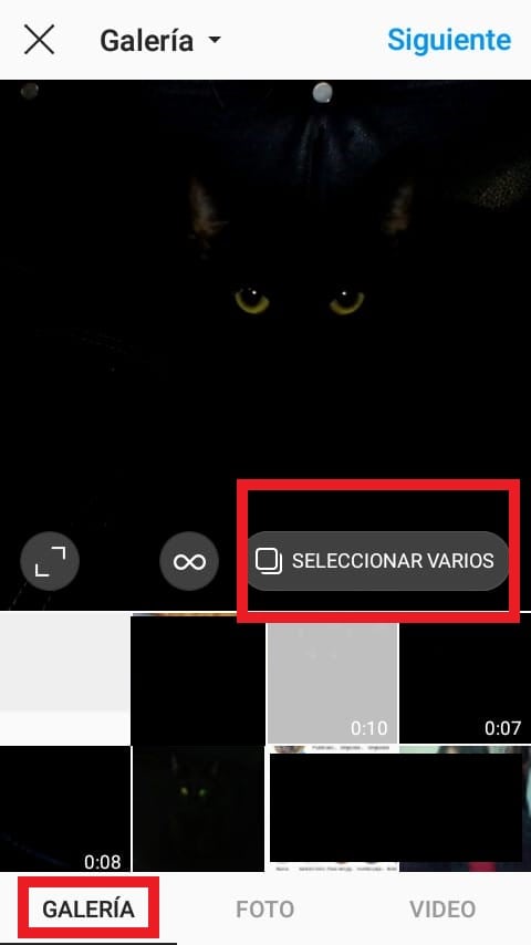 Cómo subir videos al feed de Instagram desde la galería