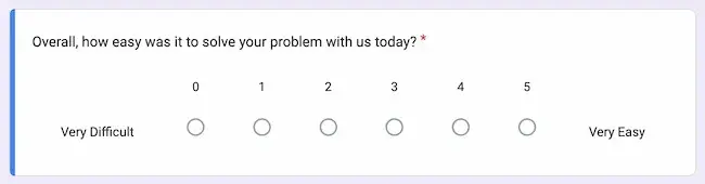 survey question examples: rating scale
