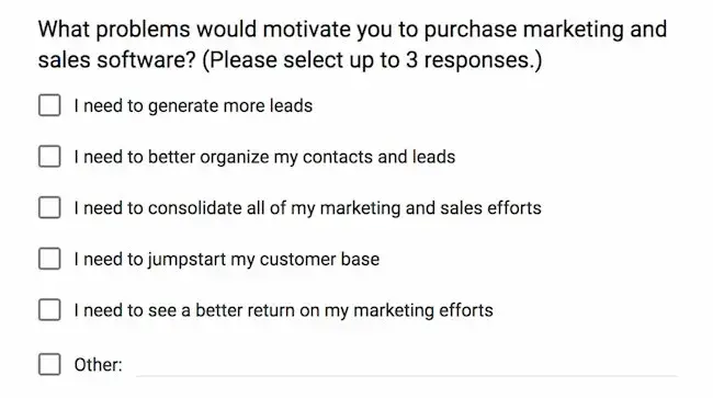 : survey question examples: constant sum