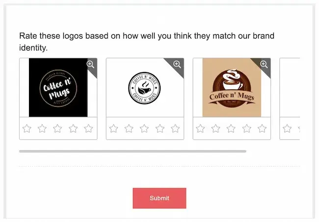 survey question examples: image chooser