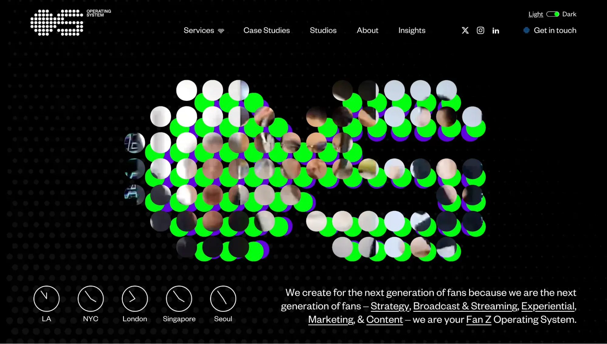 sustainable website design examples: os studios