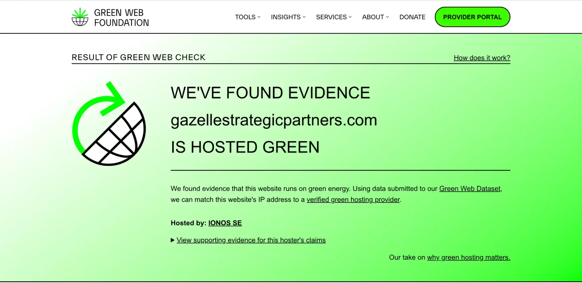 green web foundations green web check for sustainable website hosting