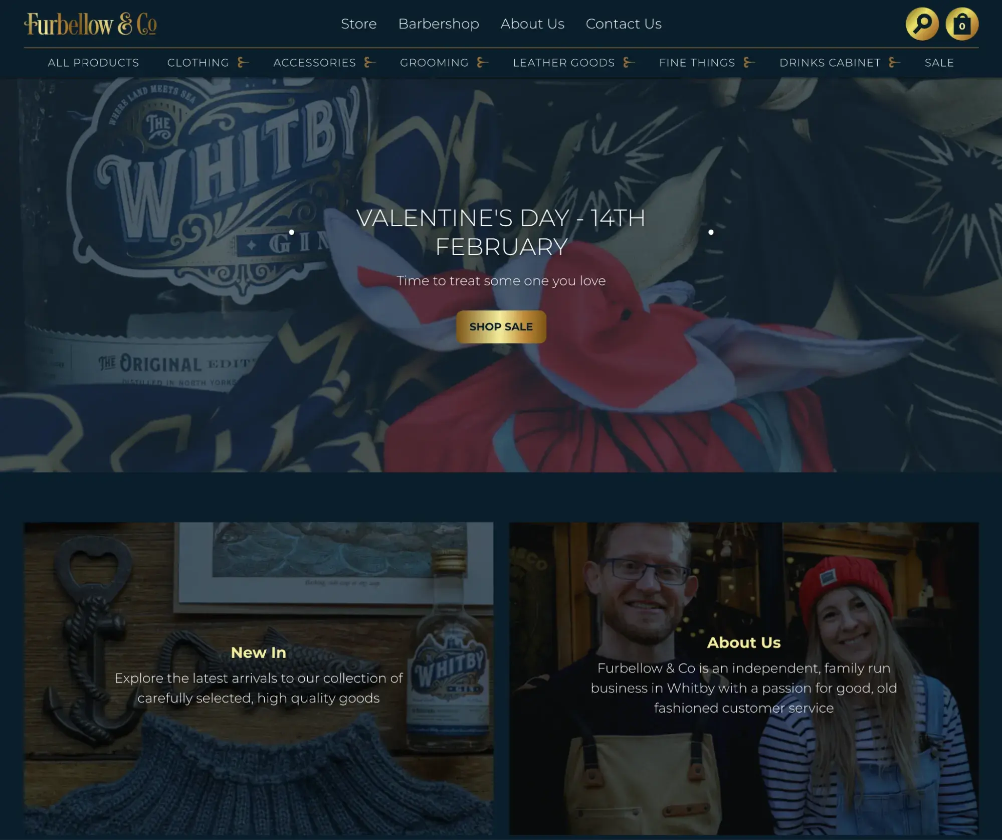 sustainable website design example: furbellow & co