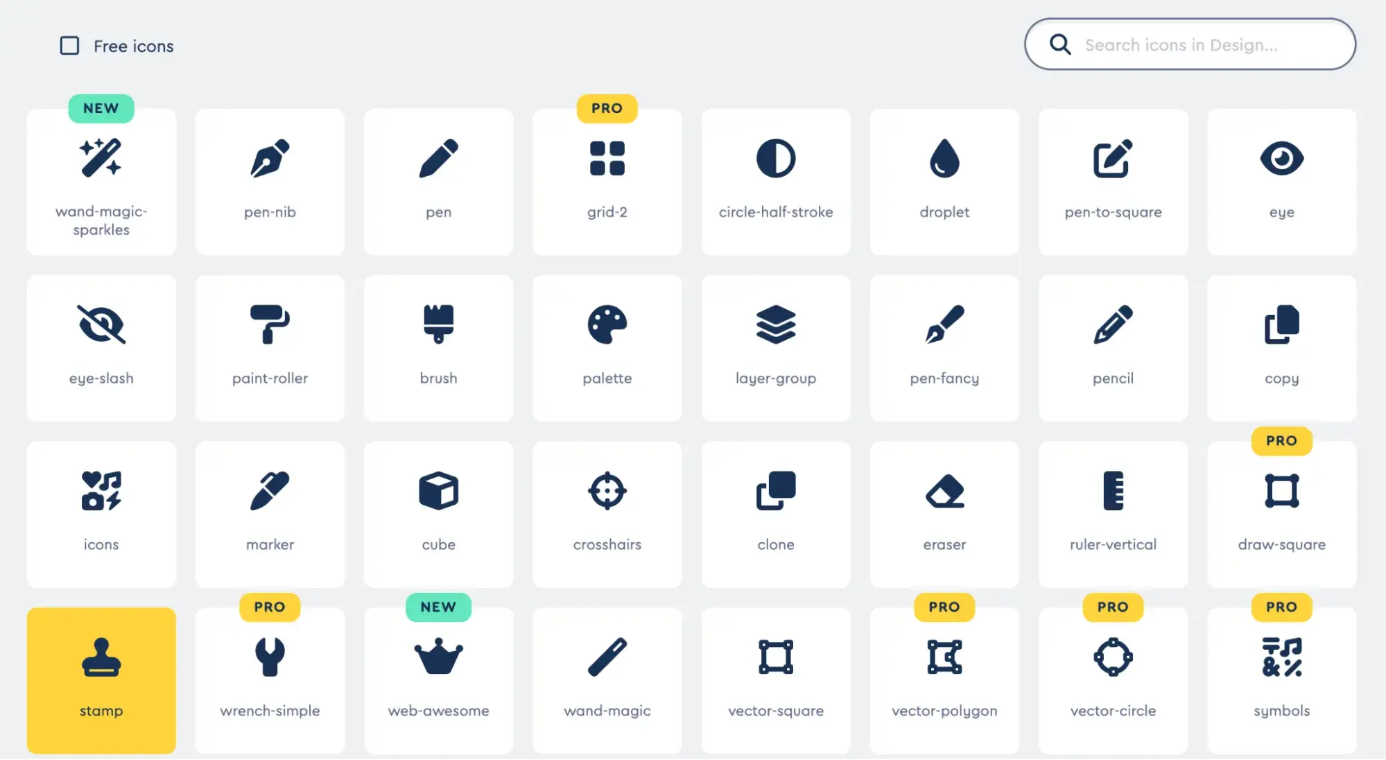 A screenshot of the SVG website font awesome