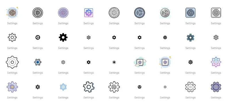 A screenshot of the SVG website Icons8