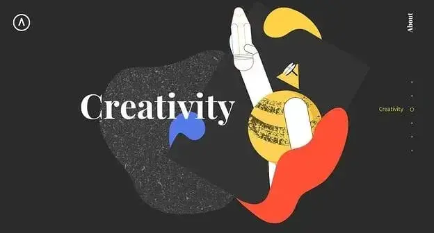 An example of an SVG illustration on a creative agency website