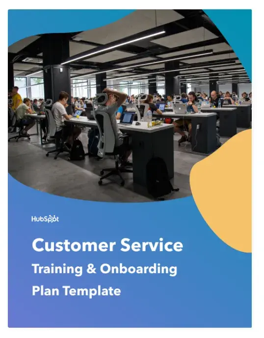 HubSpot’s free customer service training plan template