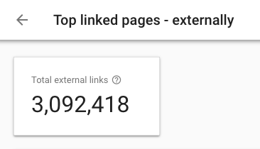 Google Search Console: conocer el número total de backlinks de un sitio