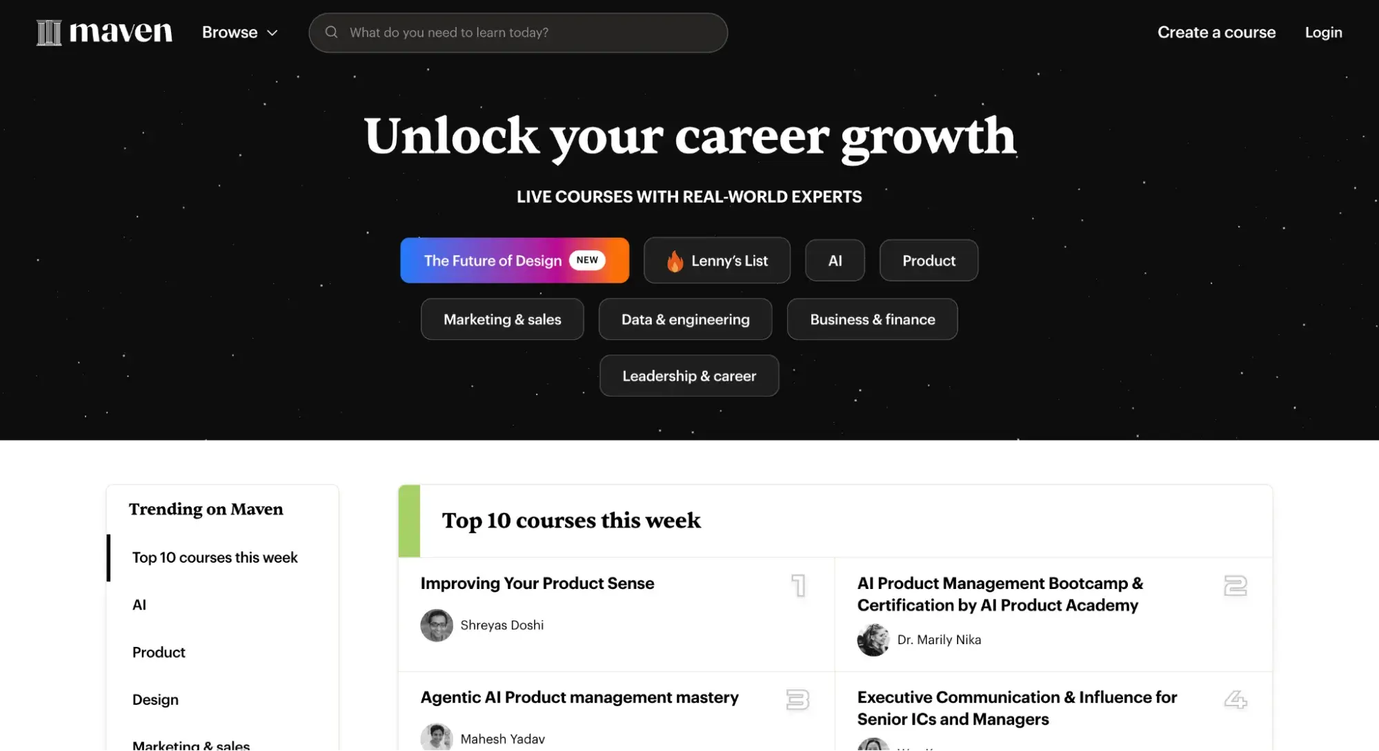 educational website example from maven