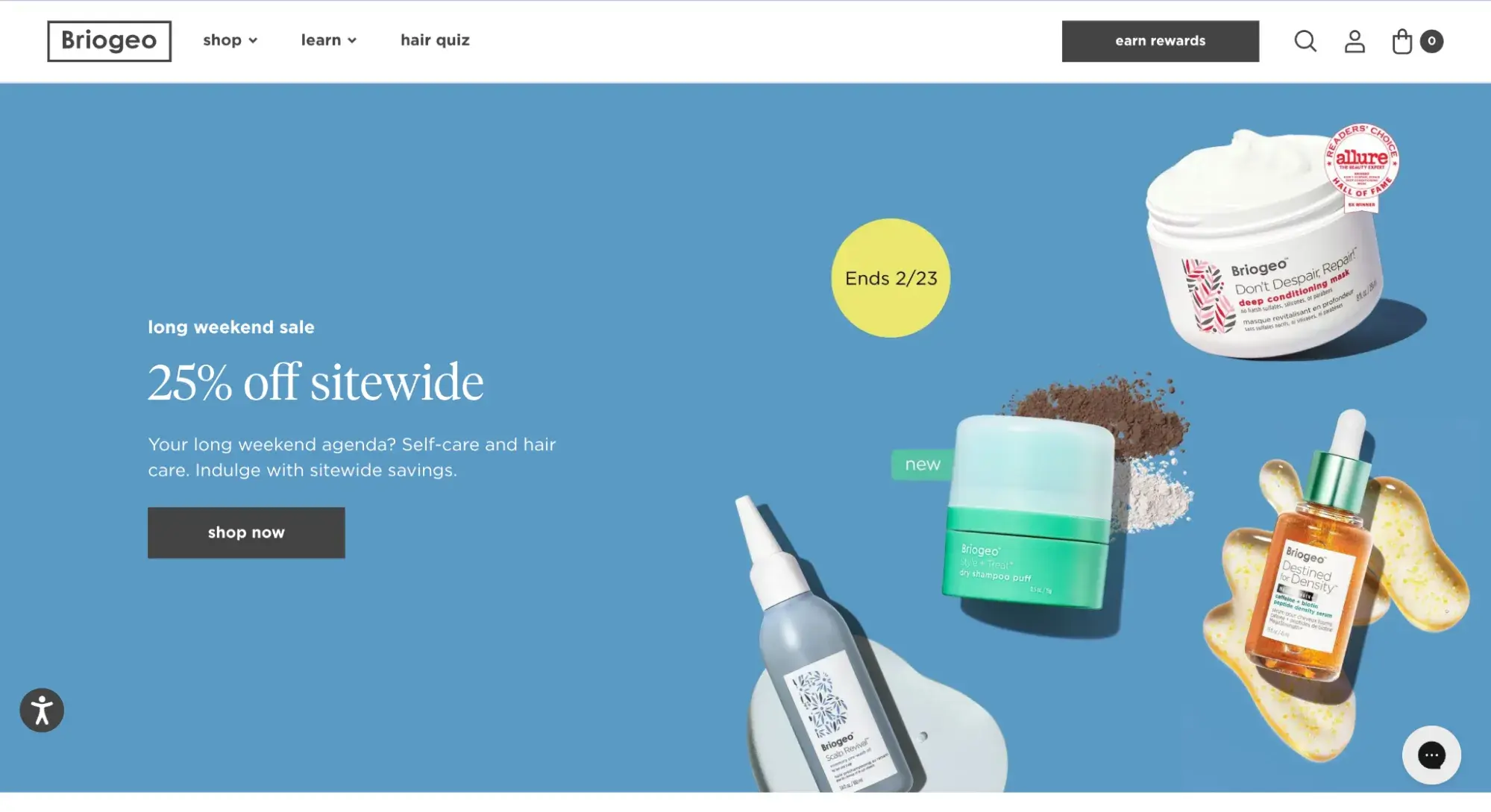 types of website examples, briogeo