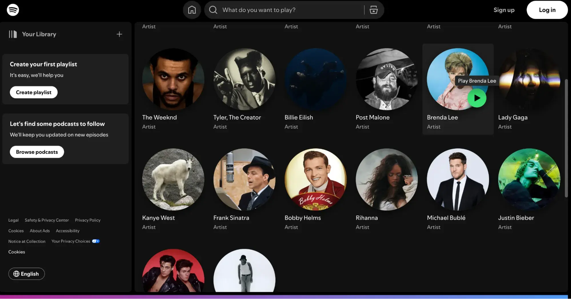 graphical user interface example: spotify